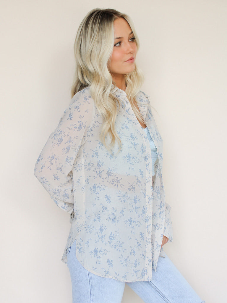 Bluebells Button Down Top