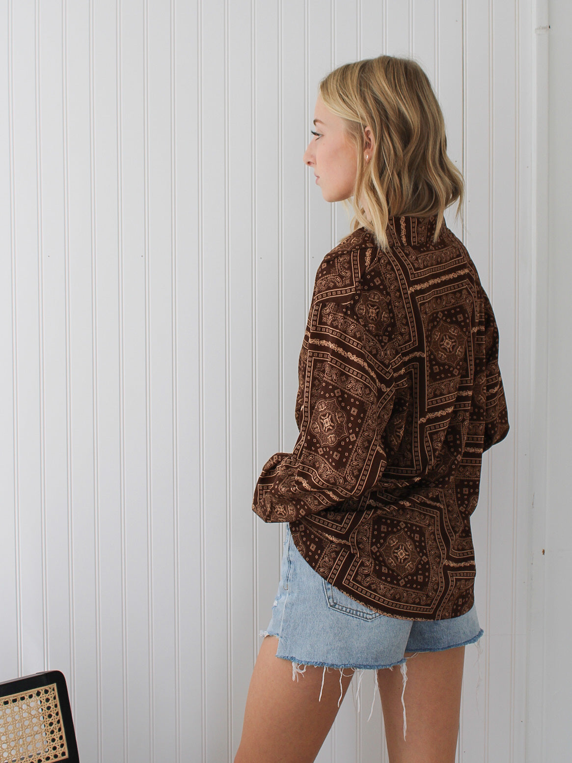 Out West Button Down Top